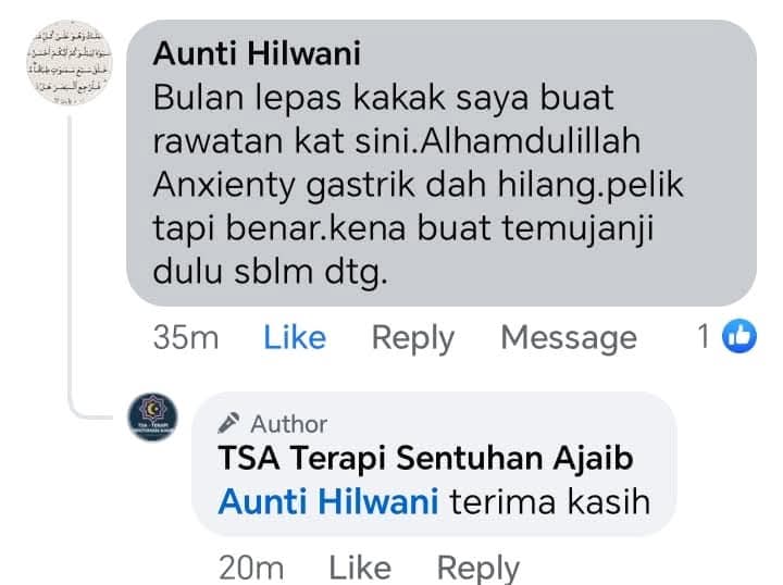 Testimoni Aunti Hilwani - Anxiety gastrik hilang